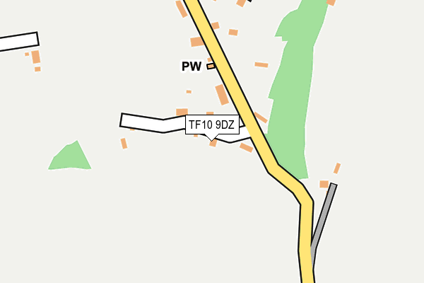 TF10 9DZ map - OS OpenMap – Local (Ordnance Survey)