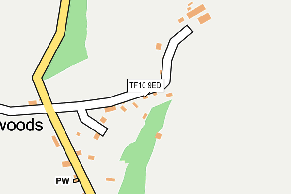 TF10 9ED map - OS OpenMap – Local (Ordnance Survey)