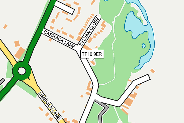 TF10 9ER map - OS OpenMap – Local (Ordnance Survey)