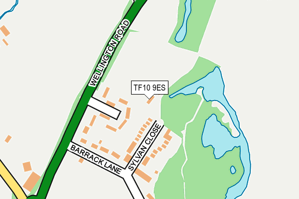 TF10 9ES map - OS OpenMap – Local (Ordnance Survey)