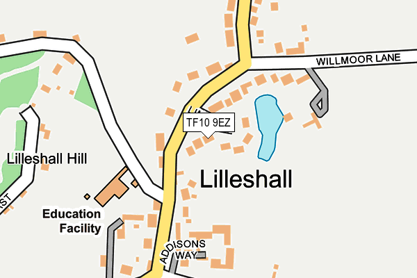 TF10 9EZ map - OS OpenMap – Local (Ordnance Survey)