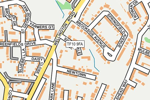 TF10 9FA map - OS OpenMap – Local (Ordnance Survey)