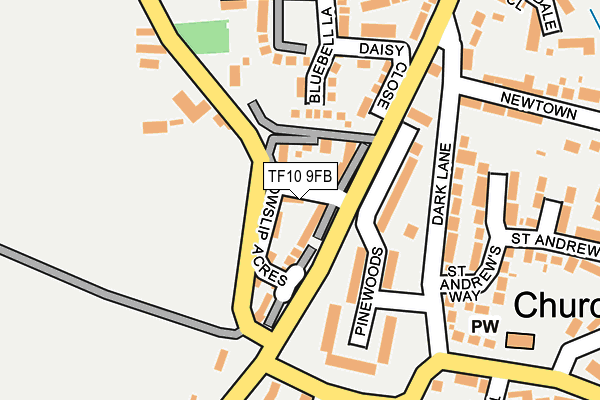 TF10 9FB map - OS OpenMap – Local (Ordnance Survey)