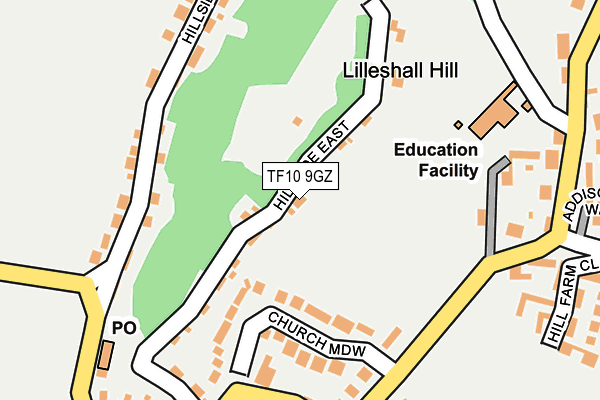 TF10 9GZ map - OS OpenMap – Local (Ordnance Survey)