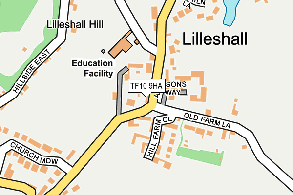 TF10 9HA map - OS OpenMap – Local (Ordnance Survey)