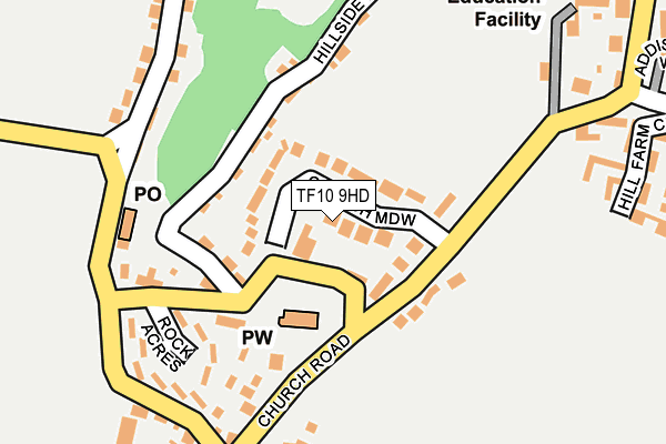 TF10 9HD map - OS OpenMap – Local (Ordnance Survey)