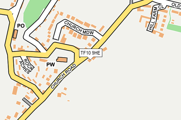 TF10 9HE map - OS OpenMap – Local (Ordnance Survey)