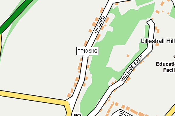 TF10 9HG map - OS OpenMap – Local (Ordnance Survey)