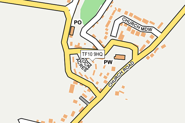 TF10 9HQ map - OS OpenMap – Local (Ordnance Survey)
