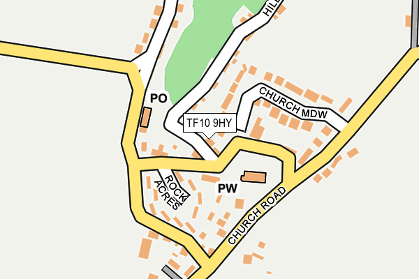 TF10 9HY map - OS OpenMap – Local (Ordnance Survey)