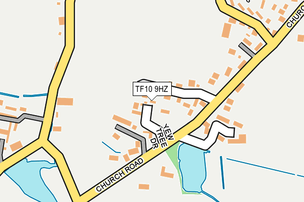TF10 9HZ map - OS OpenMap – Local (Ordnance Survey)