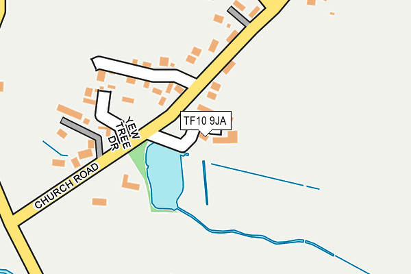 TF10 9JA map - OS OpenMap – Local (Ordnance Survey)