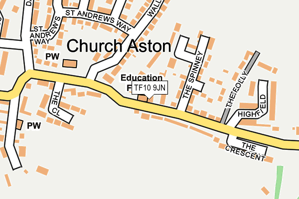 TF10 9JN map - OS OpenMap – Local (Ordnance Survey)