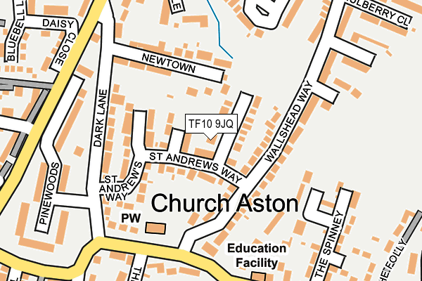 TF10 9JQ map - OS OpenMap – Local (Ordnance Survey)