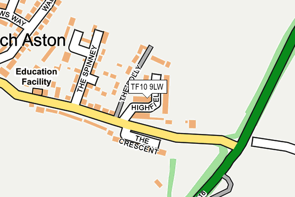 TF10 9LW map - OS OpenMap – Local (Ordnance Survey)