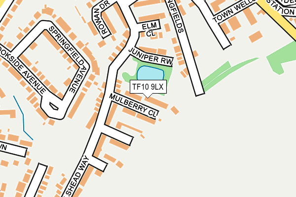 TF10 9LX map - OS OpenMap – Local (Ordnance Survey)