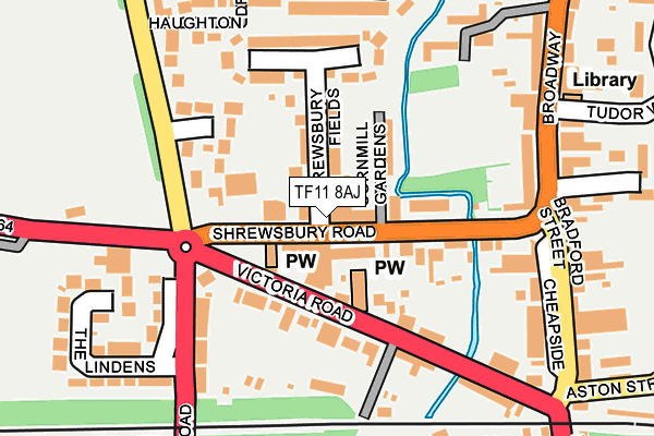 TF11 8AJ map - OS OpenMap – Local (Ordnance Survey)