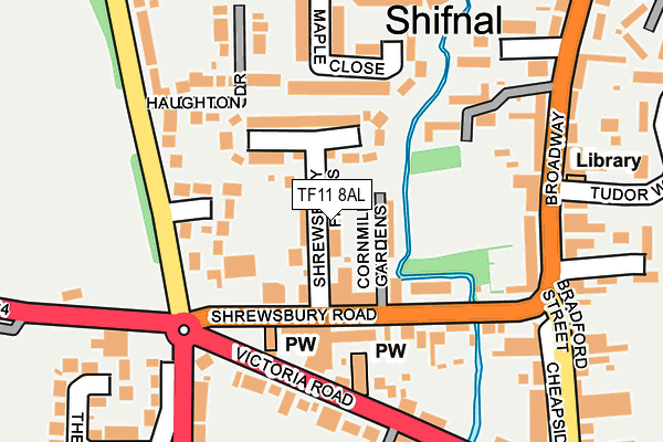 TF11 8AL map - OS OpenMap – Local (Ordnance Survey)