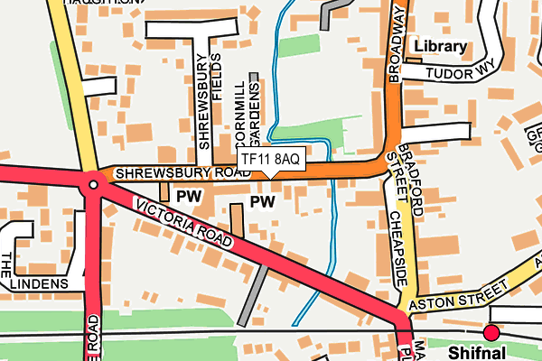 TF11 8AQ map - OS OpenMap – Local (Ordnance Survey)