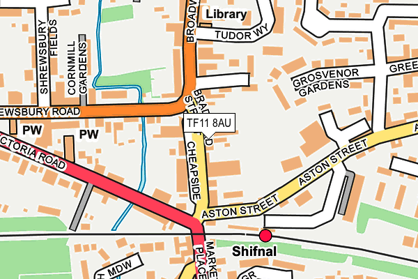 TF11 8AU map - OS OpenMap – Local (Ordnance Survey)