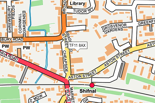 TF11 8AX map - OS OpenMap – Local (Ordnance Survey)
