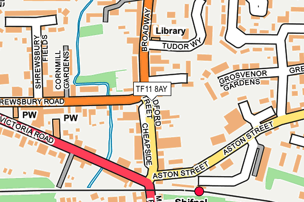 TF11 8AY map - OS OpenMap – Local (Ordnance Survey)