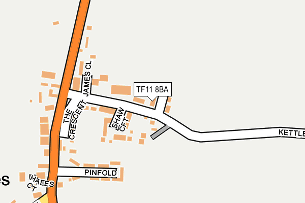 TF11 8BA map - OS OpenMap – Local (Ordnance Survey)
