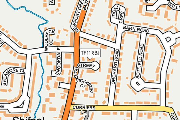 TF11 8BJ map - OS OpenMap – Local (Ordnance Survey)