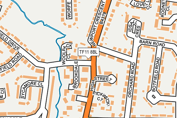 TF11 8BL map - OS OpenMap – Local (Ordnance Survey)