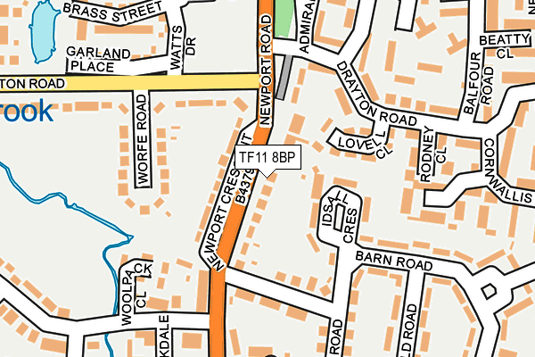 TF11 8BP map - OS OpenMap – Local (Ordnance Survey)