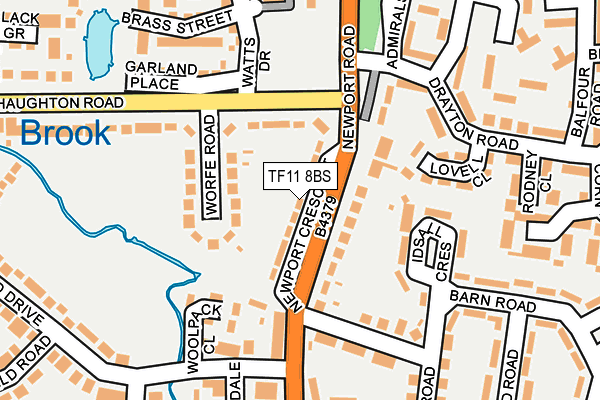TF11 8BS map - OS OpenMap – Local (Ordnance Survey)
