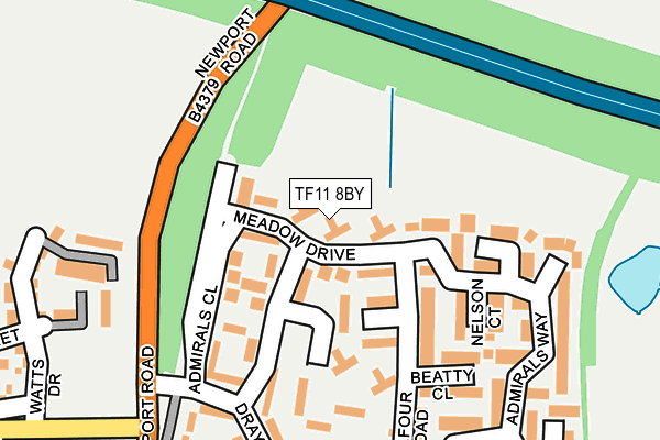 TF11 8BY map - OS OpenMap – Local (Ordnance Survey)