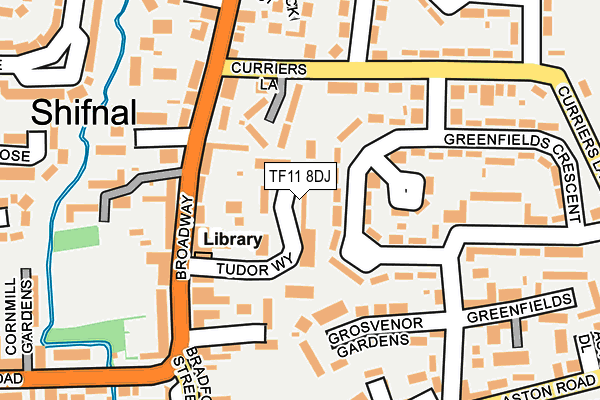 TF11 8DJ map - OS OpenMap – Local (Ordnance Survey)