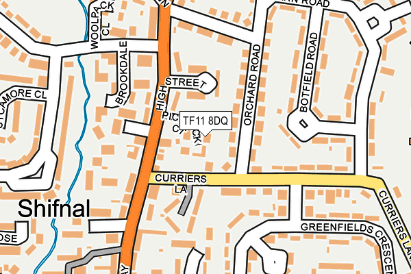 TF11 8DQ map - OS OpenMap – Local (Ordnance Survey)