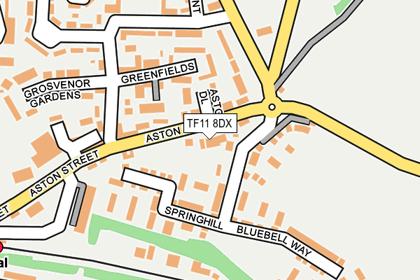 TF11 8DX map - OS OpenMap – Local (Ordnance Survey)