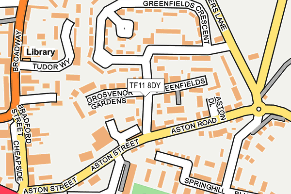 TF11 8DY map - OS OpenMap – Local (Ordnance Survey)