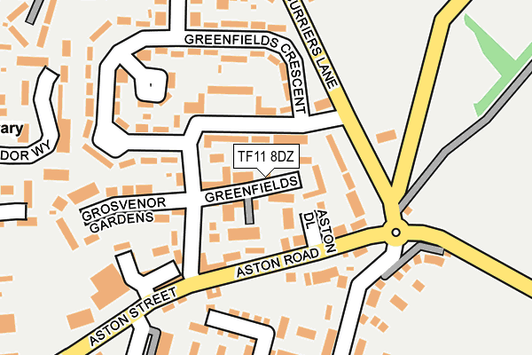 TF11 8DZ map - OS OpenMap – Local (Ordnance Survey)