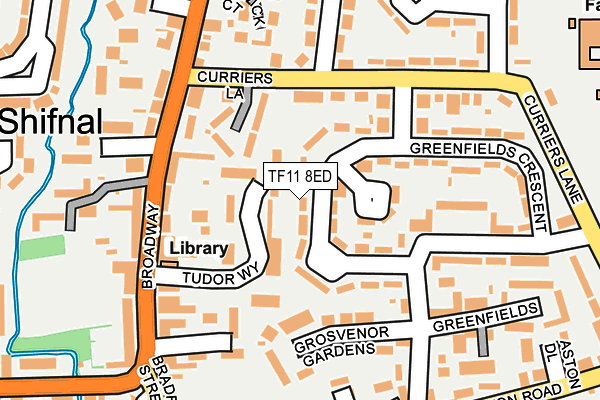 TF11 8ED map - OS OpenMap – Local (Ordnance Survey)