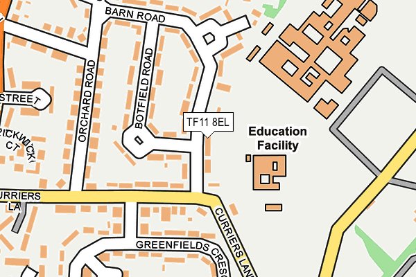 TF11 8EL map - OS OpenMap – Local (Ordnance Survey)