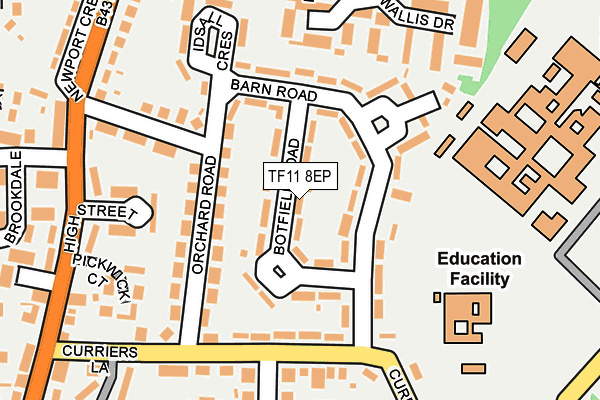 TF11 8EP map - OS OpenMap – Local (Ordnance Survey)