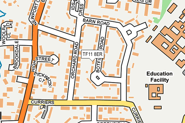 TF11 8ER map - OS OpenMap – Local (Ordnance Survey)