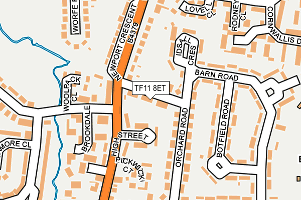 TF11 8ET map - OS OpenMap – Local (Ordnance Survey)