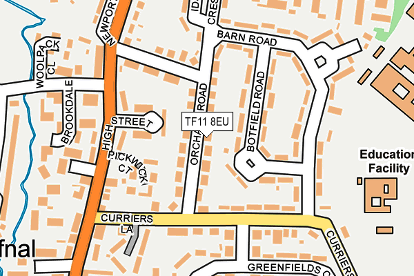 TF11 8EU map - OS OpenMap – Local (Ordnance Survey)