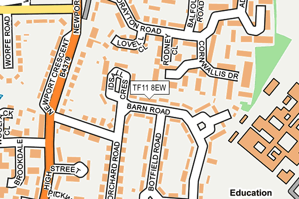TF11 8EW map - OS OpenMap – Local (Ordnance Survey)