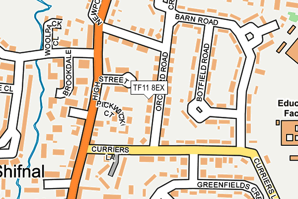 TF11 8EX map - OS OpenMap – Local (Ordnance Survey)