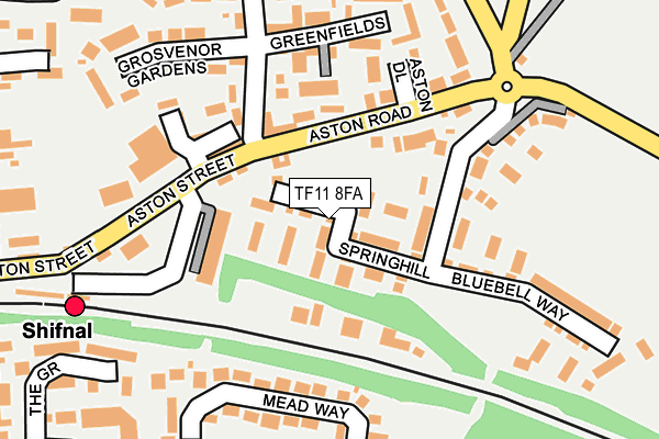TF11 8FA map - OS OpenMap – Local (Ordnance Survey)