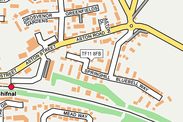 TF11 8FB map - OS OpenMap – Local (Ordnance Survey)