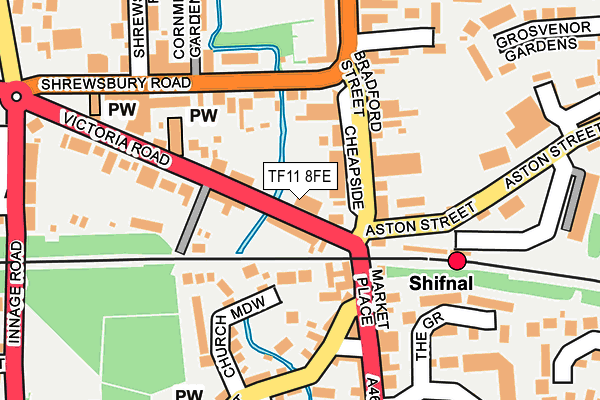 TF11 8FE map - OS OpenMap – Local (Ordnance Survey)