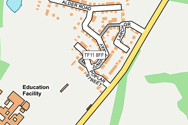 TF11 8FF map - OS OpenMap – Local (Ordnance Survey)