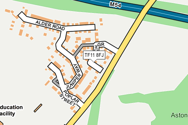 TF11 8FJ map - OS OpenMap – Local (Ordnance Survey)